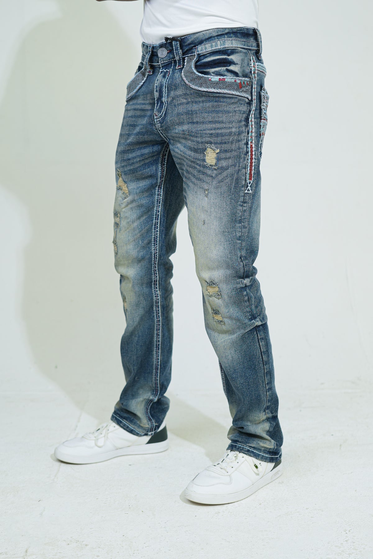 Heritage Frost Embroidered Boot Cut Jeans