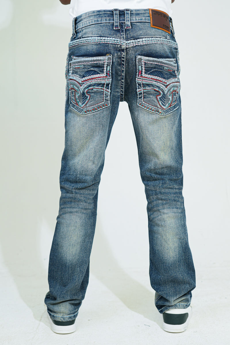 Heritage Frost Embroidered Boot Cut Jeans